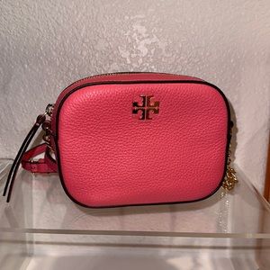 Tory Burch pink leather crossbody bag